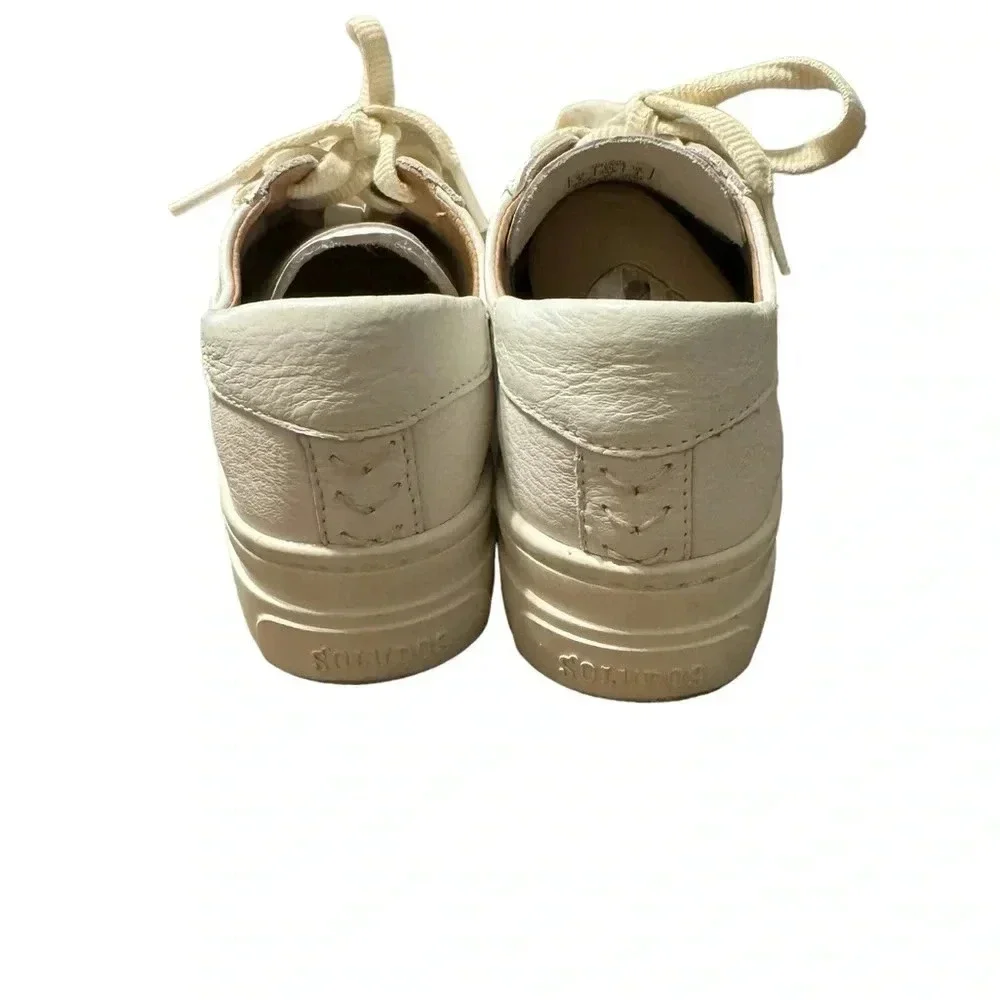 👟 Soludos Ibiza White Platform Sneakers Sz‎ 6 🤍 Minimalist Chic Casual 👟